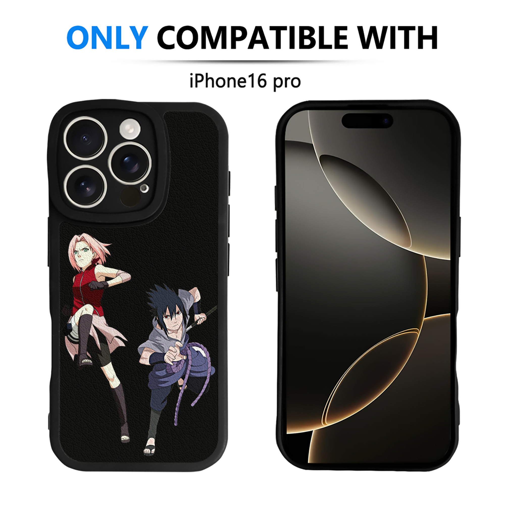 （画像用） NARUTO -ナルト- 春野サクラ Haruno Sakura 【iPhone 16シリーズ対応】シリコンスマホケース（レザー調） 材質：シリコン